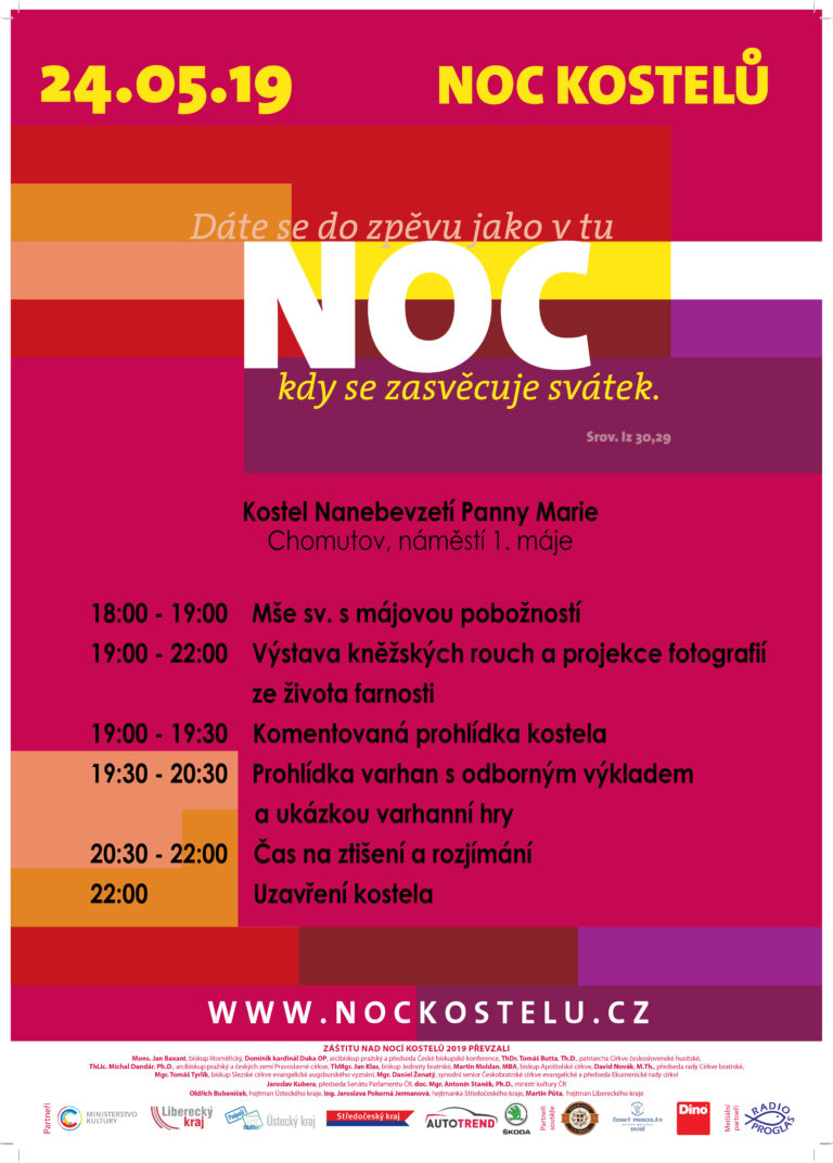 Noc kostelů 24. 5. 2019 Farnost Chomutov
